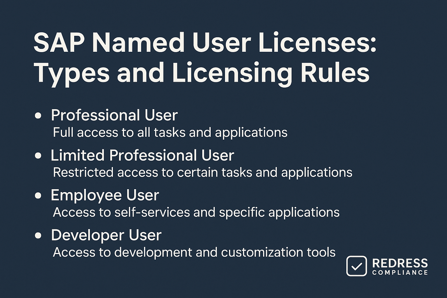 sap named user licenses